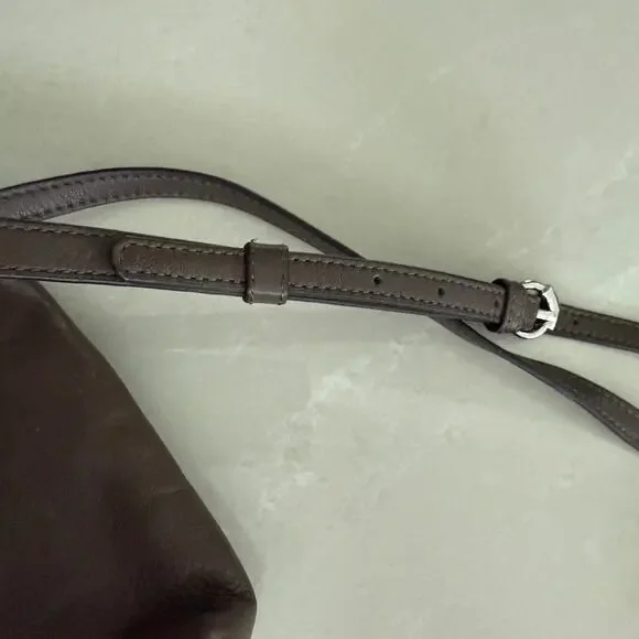 Sequoia Harmony Crossbody Purse - Soft Brown Leather, Zip Top - Picture 4 of 10